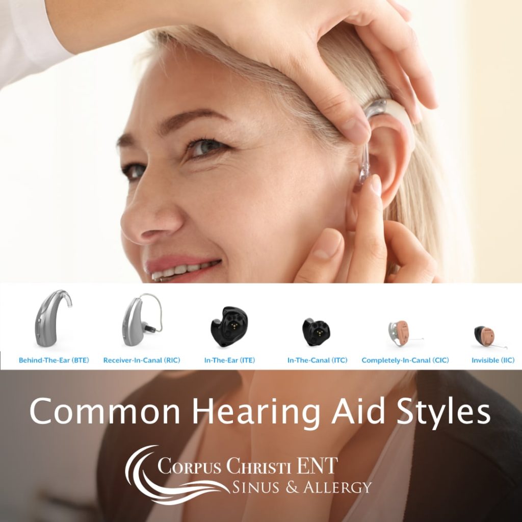 Common Style of Hearing Aids – Corpus Christi ENT Sinus & Allergy