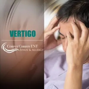 Man suffering from vertigo