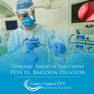 Doctor performing sinus surgery